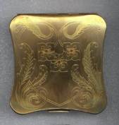 ELGIN AMERICAN Goldtone Compact - nice Shape!