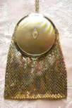 Evans Gold Mesh Vanity Purse