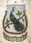 FIGURAL JEWELED Beaded PEACOCK - Iridescent Beads!