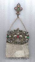 RARE! Matching Jeweled Chatelaine & Vanity Purse