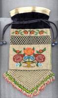 1800's Americana Beaded Purse in Book!