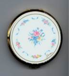 STRATTON Compact Enameled Pastel Floral Bouquet