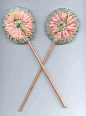 Powder Patter and Mirror Set