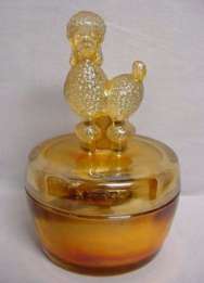 Iridescent Poodle Powder Jar
