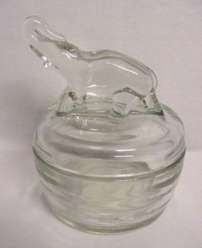 Crystal Elephant Powder Box