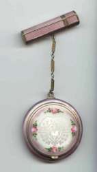 F.M. Co. Lavender Enamel Guilloche Tango