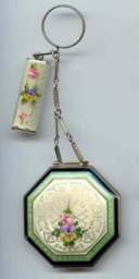 Sterling Silver Rare 3-Color Enamel Guilloche Tango with Finger Ring