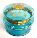 Victorian Blue Powder Jar