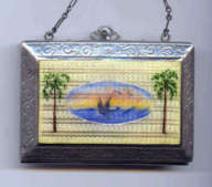 Sterling Silver Scenic Enamel Guilloche Vanity