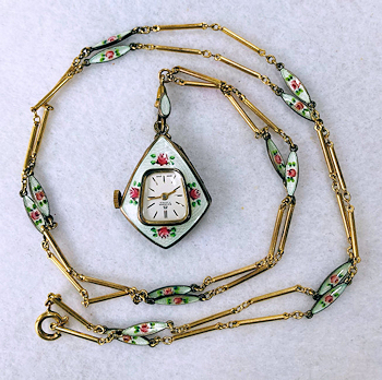 Bucherer Enamel Guilloche Watch