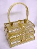 Wonderful Wilardy Glitzy 3-Compartment Lucite Purse