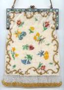 To-Die-For! Dresden Design Beaded Purse with Italian Mosaic Frame  ~ Mint Condition ~