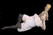 German Naughty Reclining Nude Porcelain Figural Perfume