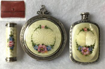 Sterling Silver Enamel Guilloche Gift Set