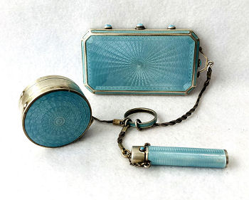 F and B Enamel Guilloche Tango