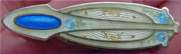 Enamel Guilloche Sterling Silver Clip