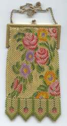 Whiting and Davis Rose Mesh Purse