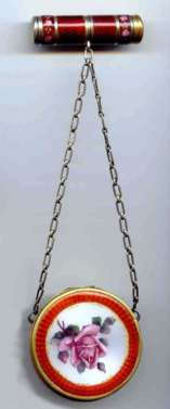 Rare Red Enamel Guilloche Tango