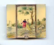 Extremely RARE Figural Vanity Case with Jeweled Front