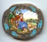 Italian Sterling Vermeil Compact