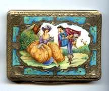 Italian Sterling Vermeil Compact