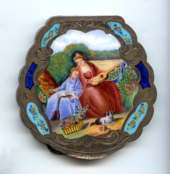 Italian Sterling Vermeil Compact