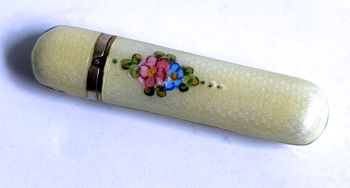 Enamel Guilloche Lipstick Case