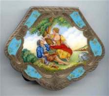 Italian Sterling Vermeil Compact