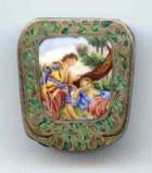 Italian Sterling Vermeil Pill Box