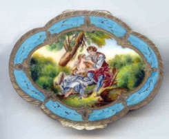 Italian Sterling Vermeil Compact