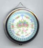 Sterling Silver Enamel Guilloche Compact