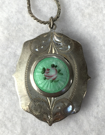 Enamel Guilloche Locket