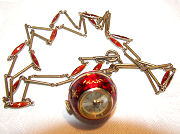 Bucherer Enamel Guilloche Pendant Watch