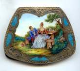 Italian Sterling Vermeil Compact