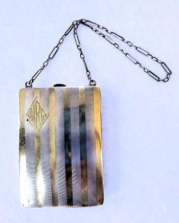 James E. Blake Sterling and 18K Gold Vanity Case