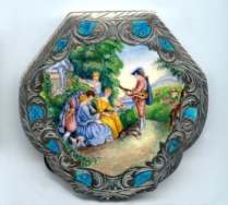 Italian Sterling Vermeil Compact