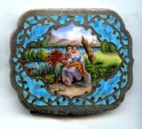 Italian Sterling Vermeil Compact