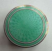 Kerr Enamel Guilloche Box