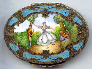 Italian Sterling Vermeil Compact