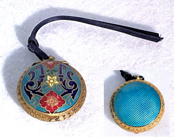 French Enamel Guilloche Compact