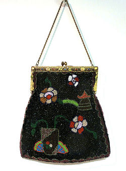 Beaded Purse with Jeweled Frame
