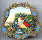 Italian Sterling Vermeil Compact