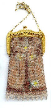 Whiting & Davis Daisies Mesh Purse