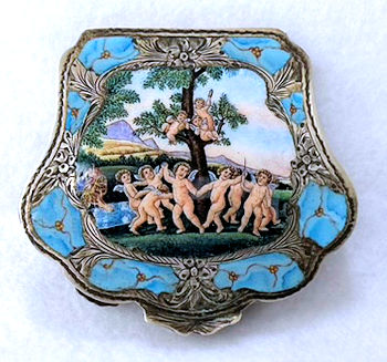 Italian Sterling Vermeil Compact