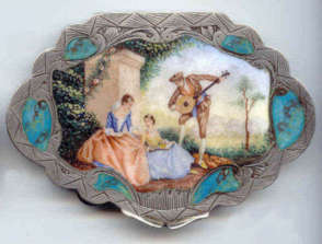 Italian Sterling Vermeil Compact