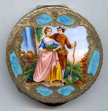 Italian Sterling Vermeil Compact