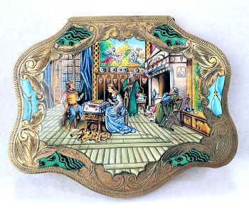 Italian Sterling Vermeil Compact