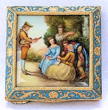 Italian Sterling Vermeil Compact