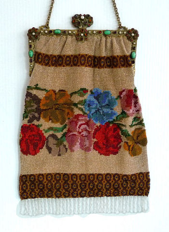 Floral Beaded Purse