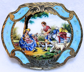 Italian Sterling Vermeil Compact